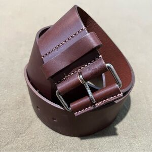 Burberry Wide Brown Leather Belt Womens 1